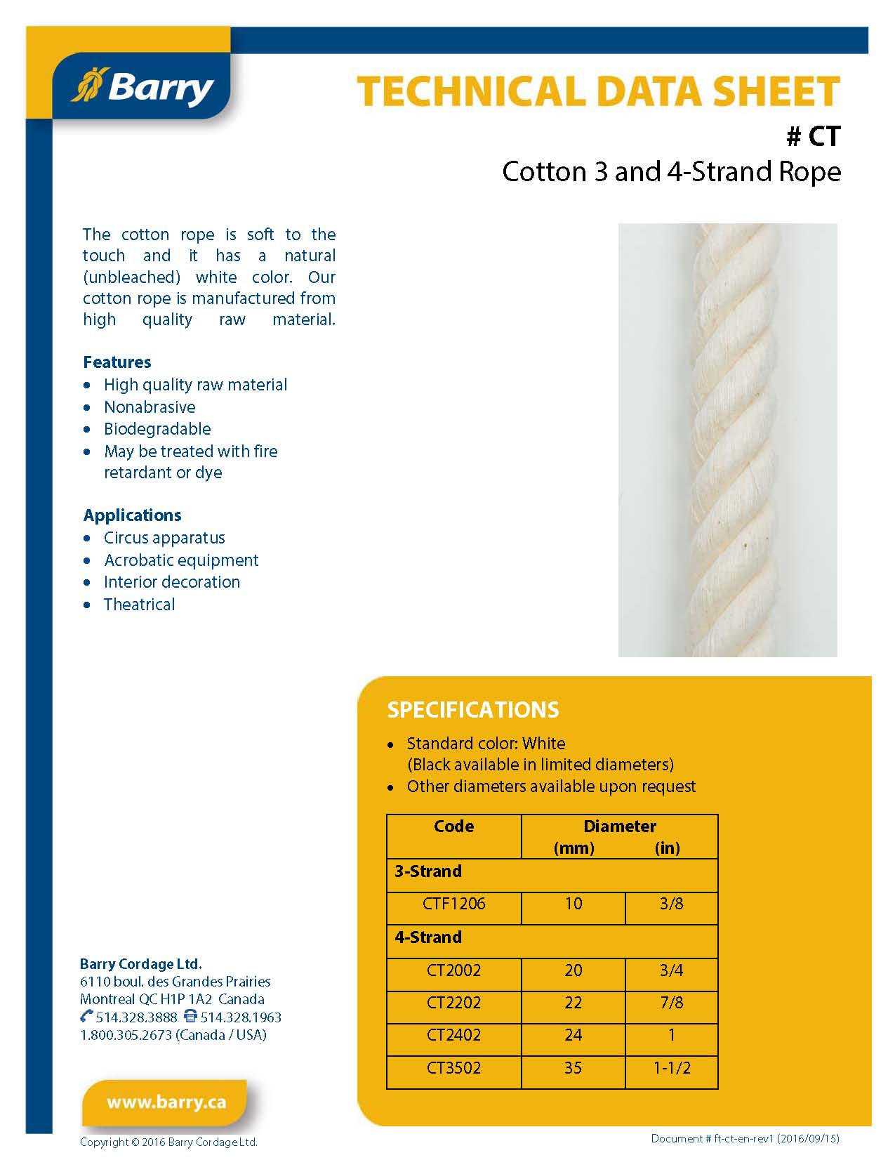 - Barry Cordage