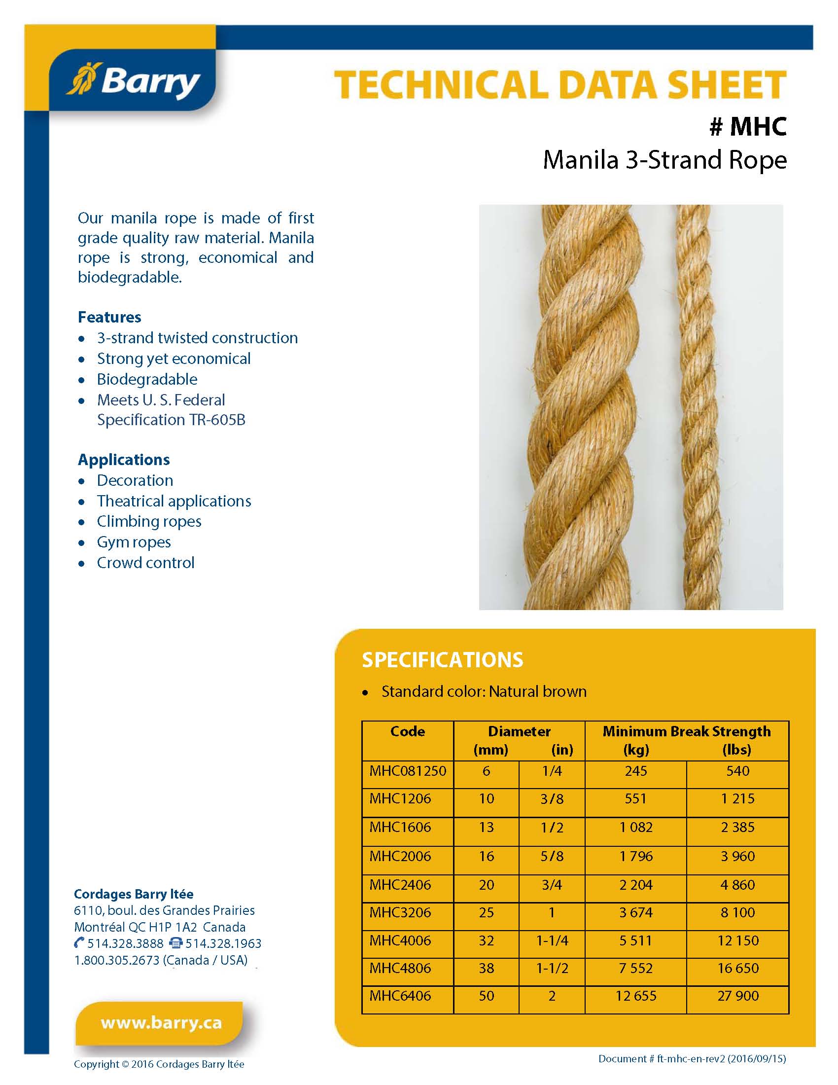 - Barry Cordage
